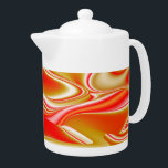 Liefde en Goud Abstract 3D Rainbowart Theepot<br><div class="desc">Liefde en Goud,  Abstracte 3D Rainbowart,  Digitaal werk van Krisi ArtKSZP</div>