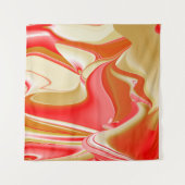 Liefde en Goud Abstract 3D Rainbowart Wandkleed (Voorkant)