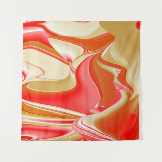 Liefde en Goud Abstract 3D Rainbowart Wandkleed (Voorkant)