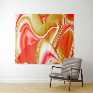 Liefde en Goud Abstract 3D Rainbowart Wandkleed