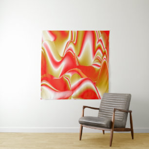 Liefde en Goud Abstract 3D Rainbowart Wandkleed