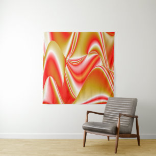 Liefde en Goud Abstract 3D Rainbowart Wandkleed