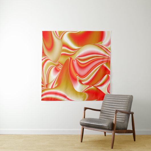 Liefde en Goud Abstract 3D Rainbowart Wandkleed (In Situ (horizontaal))