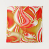 Liefde en Goud Abstract 3D Rainbowart Wandkleed (Voorkant)