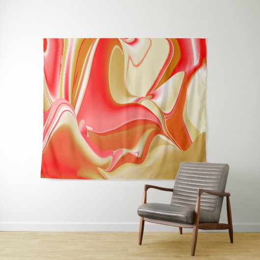 Liefde en Goud Abstract 3D Rainbowart Wandkleed (In Situ (horizontaal))