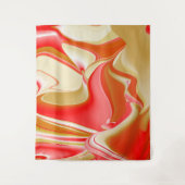 Liefde en Goud Abstract 3D Rainbowart Wandkleed (Voorkant)