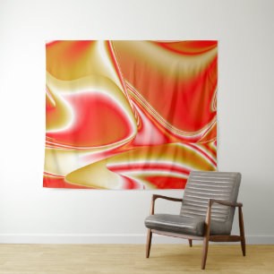 Liefde en Goud Abstract 3D Rainbowart Wandkleed