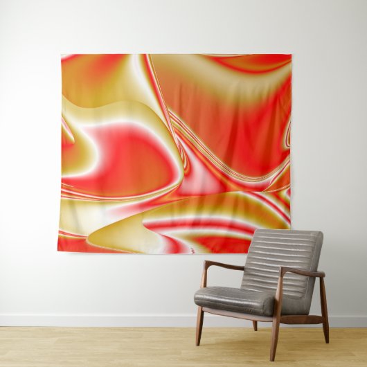Liefde en Goud Abstract 3D Rainbowart Wandkleed (In Situ (horizontaal))