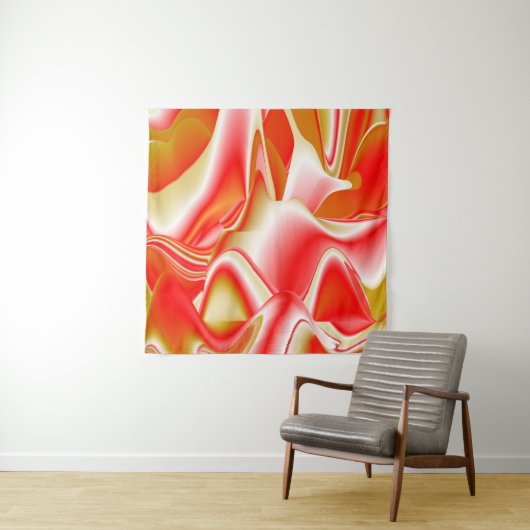 Liefde en Goud Abstract 3D Rainbowart Wandkleed (In Situ (horizontaal))