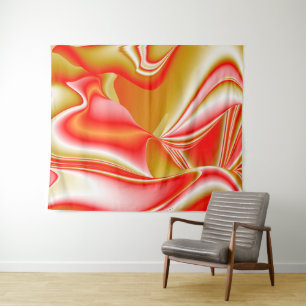 Liefde en Goud Abstract 3D Rainbowart Wandkleed