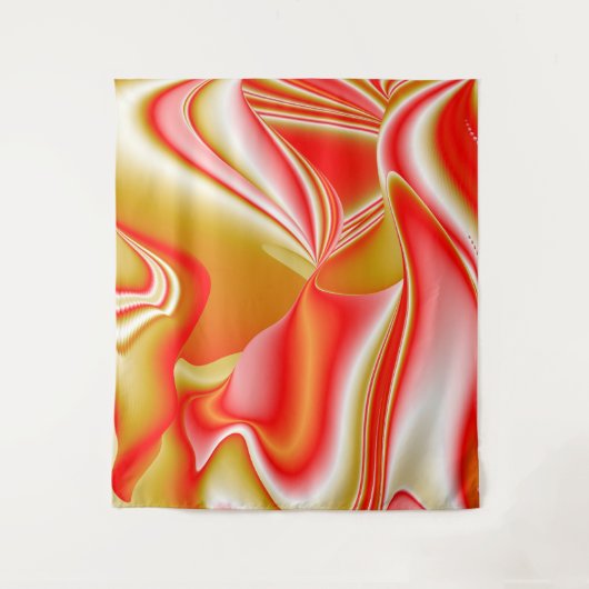 Liefde en Goud Abstract 3D Rainbowart Wandkleed (Voorkant)