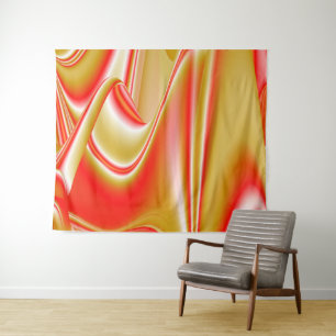 Liefde en Goud Abstract 3D Rainbowart Wandkleed