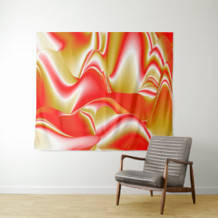Liefde en Goud Abstract 3D Rainbowart Wandkleed