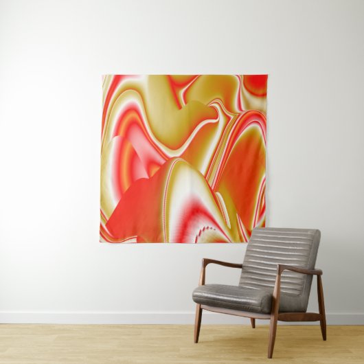 Liefde en Goud Abstract 3D Rainbowart Wandkleed (In Situ (horizontaal))