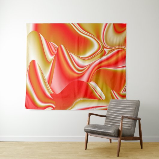 Liefde en Goud Abstract 3D Rainbowart Wandkleed (In Situ (horizontaal))
