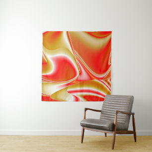 Liefde en Goud Abstract 3D Rainbowart Wandkleed