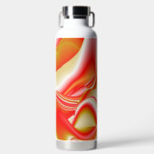 Liefde en Goud Abstract 3D Rainbowart Waterfles (Voorkant)