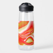 Liefde en Goud Abstract 3D Rainbowart Waterfles (Voorkant)