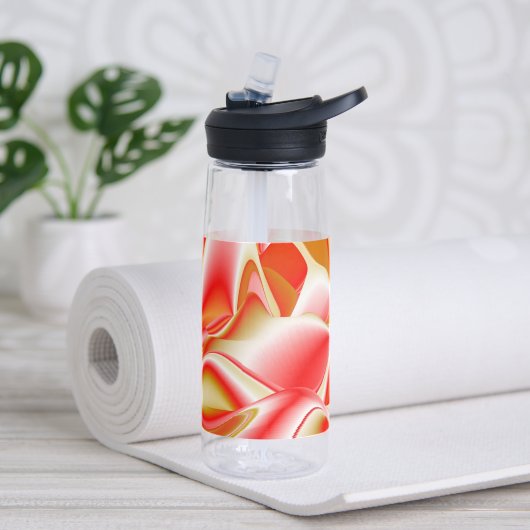 Liefde en Goud Abstract 3D Rainbowart Waterfles (Insitu)
