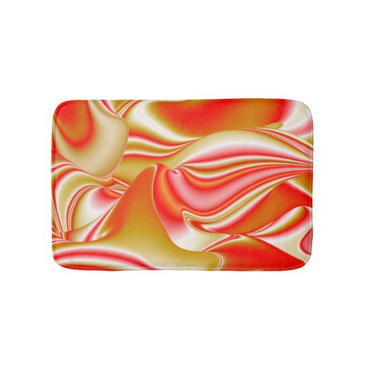 Liefde en Goud Abstracte 3D Regenboogkunst Badmat (Voorkant)