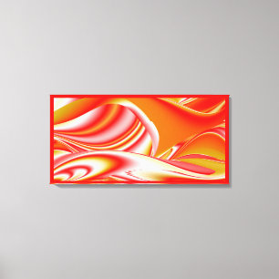 Liefde en Goud Abstracte 3D Regenboogkunst Canvas Afdruk