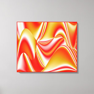 Liefde en Goud Abstracte 3D Regenboogkunst Canvas Afdruk