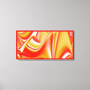 Liefde en Goud Abstracte 3D Regenboogkunst Canvas Afdruk