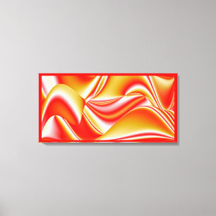 Liefde en Goud Abstracte 3D Regenboogkunst Canvas Afdruk