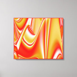 Liefde en Goud Abstracte 3D Regenboogkunst Canvas Afdruk