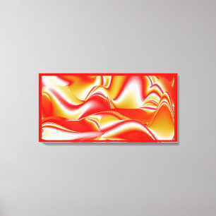 Liefde en Goud Abstracte 3D Regenboogkunst Canvas Afdruk