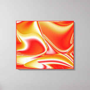 Liefde en Goud Abstracte 3D Regenboogkunst Canvas Afdruk