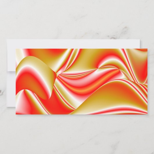 Liefde en Goud Abstracte 3D Regenboogkunst Kaart (Voorkant)