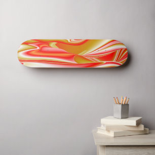 Liefde en Goud Abstracte 3D Regenboogkunst Persoonlijk Skateboard