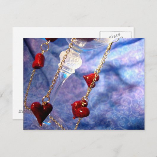 Liefde en goudhoeken briefkaart (Voorkant / Achterkant)