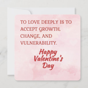 Liefde en Groei Citaat Gelukkig Valentijnsdag kaar Feestdagenkaart
