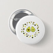 Liefde en Hart Avocados Ronde Button 5,7 Cm (Voorkant /achterkant)