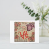Liefde en hart briefkaart (Staand voorkant)