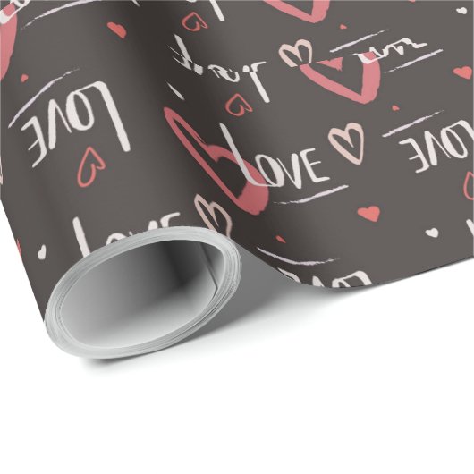 Liefde en hart cadeaupapier (Rol Hoek)