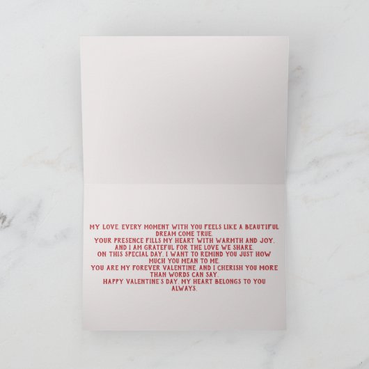 Liefde en hart feestdagen kaart (Binnen)