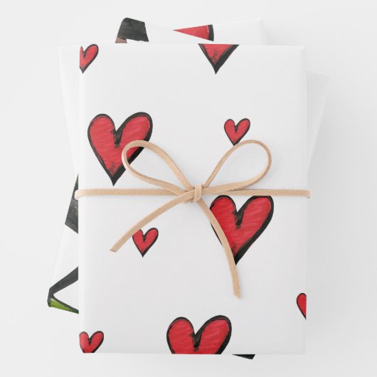 Liefde en hart inpakpapier vel (In situ)