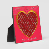 Liefde en hart Lijst Voeg je fotoplaque toe Fotoplaat (Voorkant)