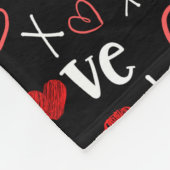 Liefde en hart naadloos patroon fleece deken (Hoek)