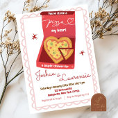 Liefde en Hart Pizza Paar Vrijgezellenfeest Kaart