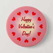 Liefde en hart ronde button 7,6 cm (Voorkant)