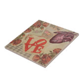 Liefde en hart tegeltje (Zijkant)