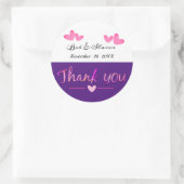 Liefde en harten dank u bruiloft gunsten Stickers (Tas)