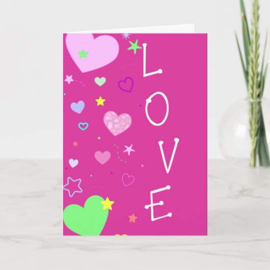 Liefde en Harten Feestdagen Kaart (Voorkant)