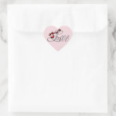 LIEFDE en Harten - Hartvormig Hart Sticker (Tas)