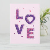 Liefde en harten kaart (Staand voorkant)