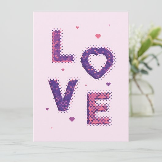 Liefde en harten kaart (Staand voorkant)